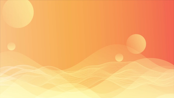 橙黄暖色抽象波浪圆球背景