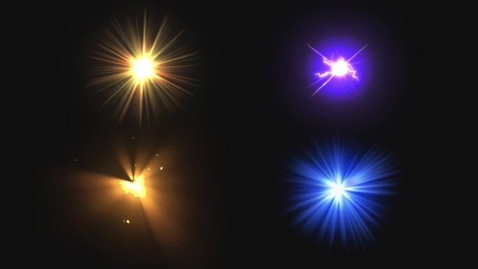 光线光晕光效循环3套循环动画带透明通道