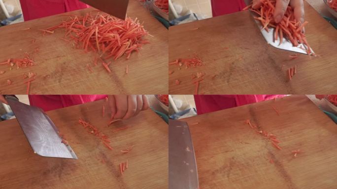 擦丝器处理水果萝卜丝 (5)