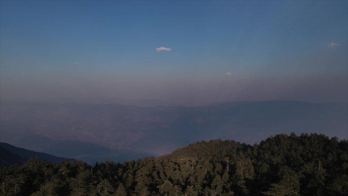 实拍素材风景宣传晚霞唯美凉山螺髻山旅拍