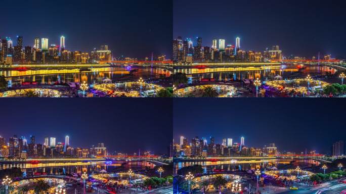 4K重庆夜景延时摄影素材-1