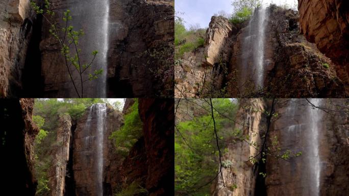 瀑布合集空镜头大自然旅游景区