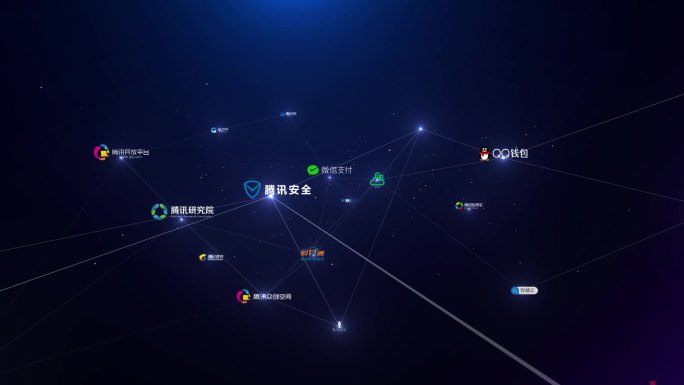 4K科技点线连接空间穿梭AE模板