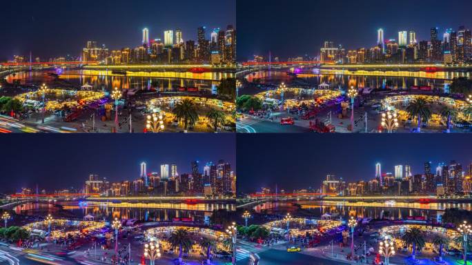 4K重庆夜景延时摄影素材-5