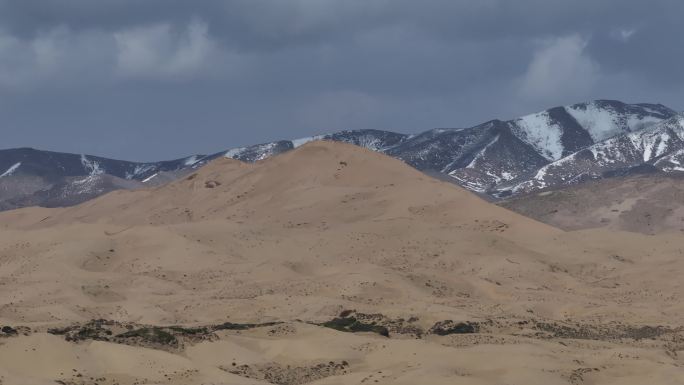 青海湖 沙漠 航拍 旅游景区生态 同宝山