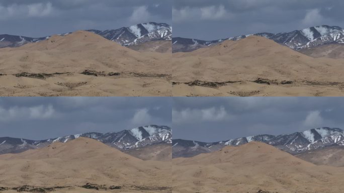 青海湖 沙漠 航拍 旅游景区生态 同宝山