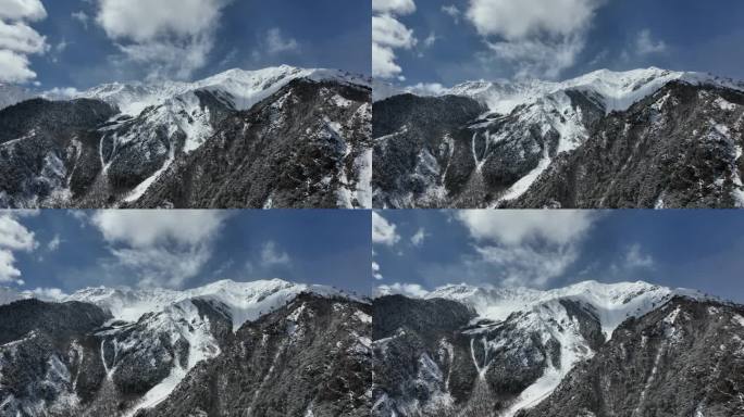 西藏雪山蓝天白云