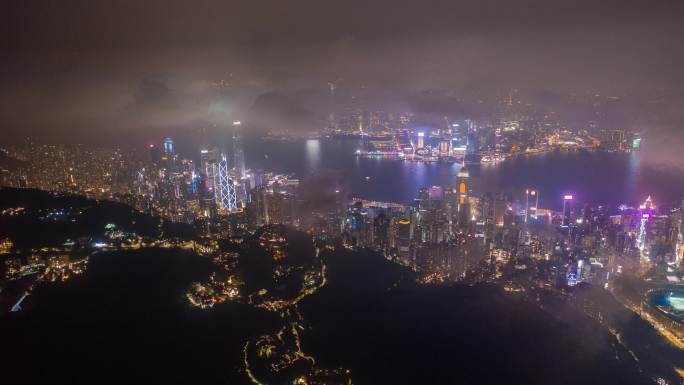 香港航拍延时大气镜头