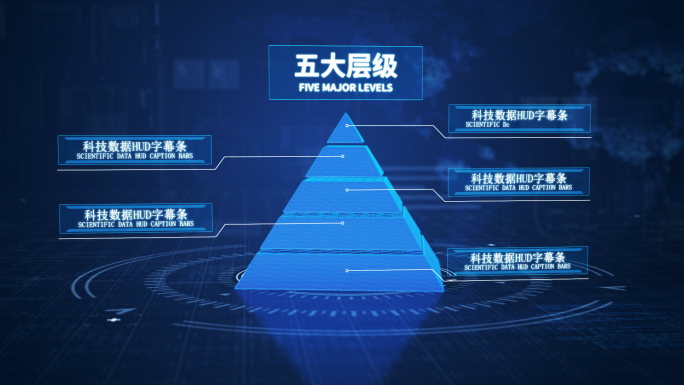 3D金字塔层级架构展示