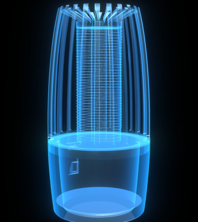 蓝色全息灭蚊灯素材带通道