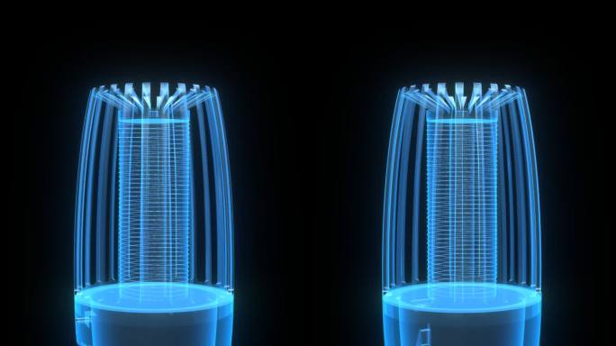 蓝色全息灭蚊灯素材带通道