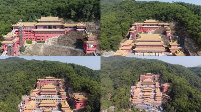 航拍东莞大岭山观音寺