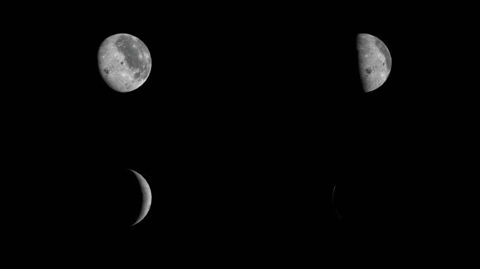 4k月相月球①【透明通道】