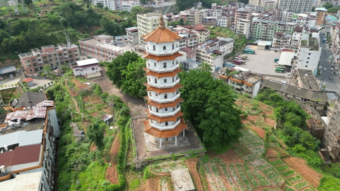 小县城地标建筑  和平对江塔