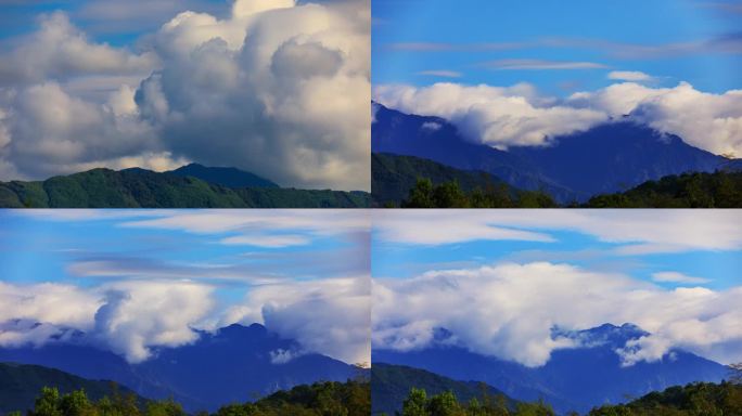 高山云彩云朵延时 自然山川天空山峰快镜头