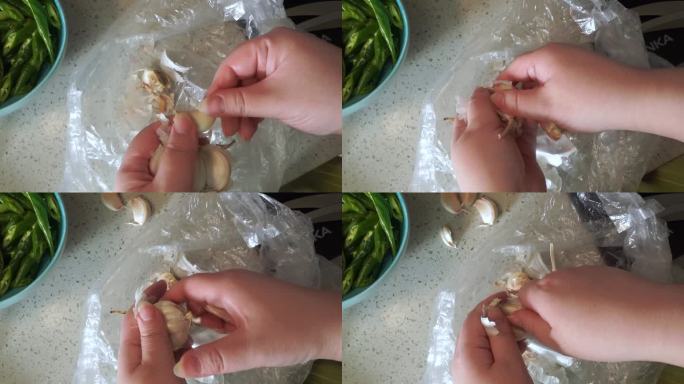 大蒜制作蒜泥全过程 (2)