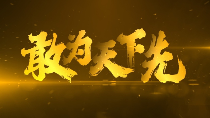 【原创】大气金色文字快闪4K