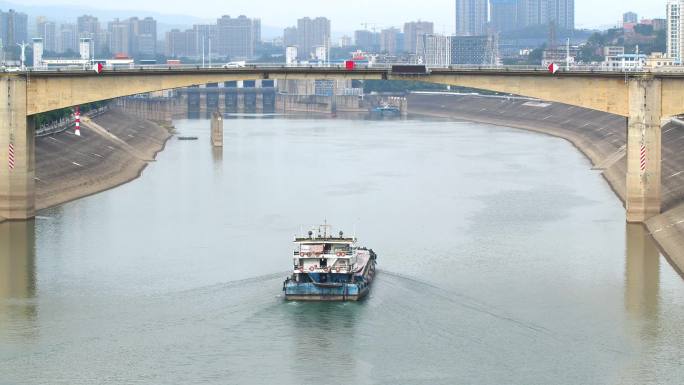 长江货船 运输车 轮渡