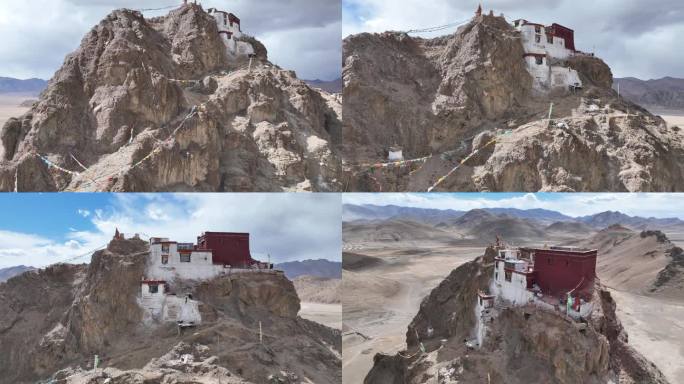 西藏日喀则昂仁县拉扎寺航拍