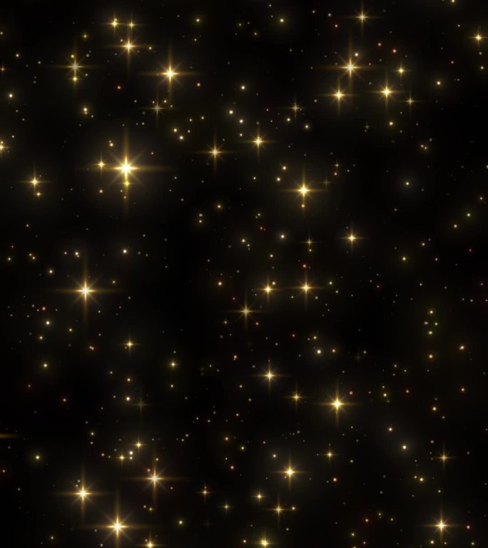 4k星星粒子闪闪上升 竖屏素材