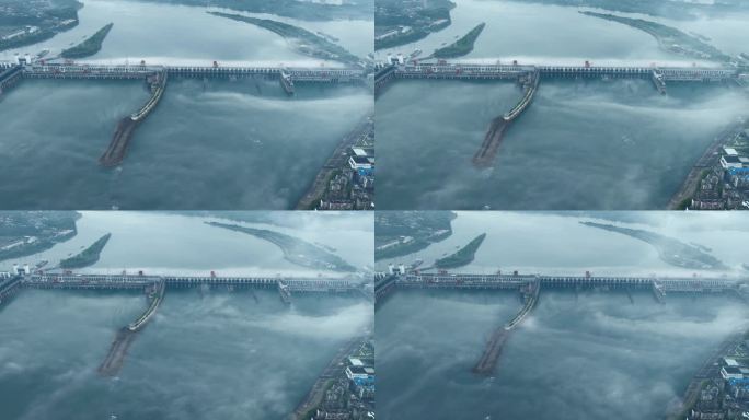 4K延时拍摄长江葛洲坝工程葛洲坝水电站