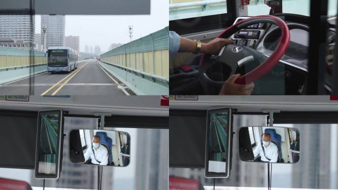 厦门BRT司机开车在路上（4K50帧）