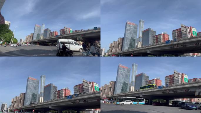4K北京CBD大望路桥车流