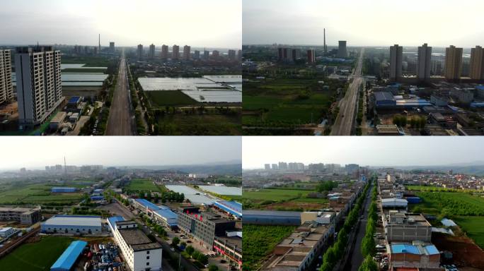 渭南白水县五马路风景航拍