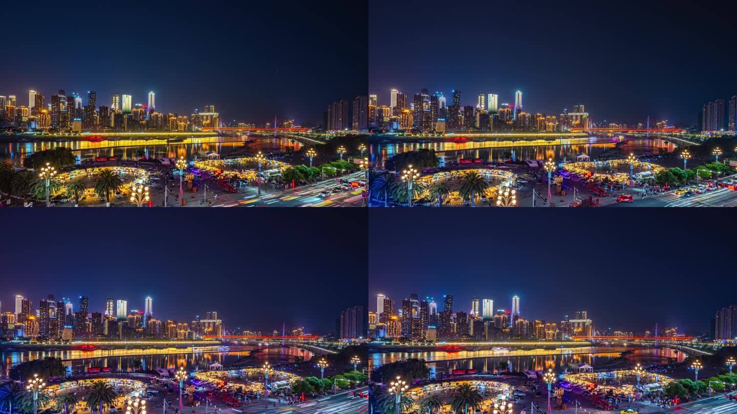 4K重庆夜景延时摄影素材-2（去闪）