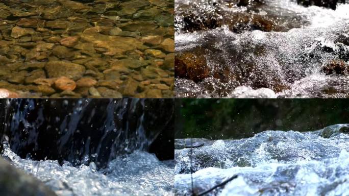 自然风光小溪流水高速视频