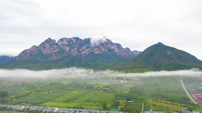 嵩山大气航拍 少林寺五岳