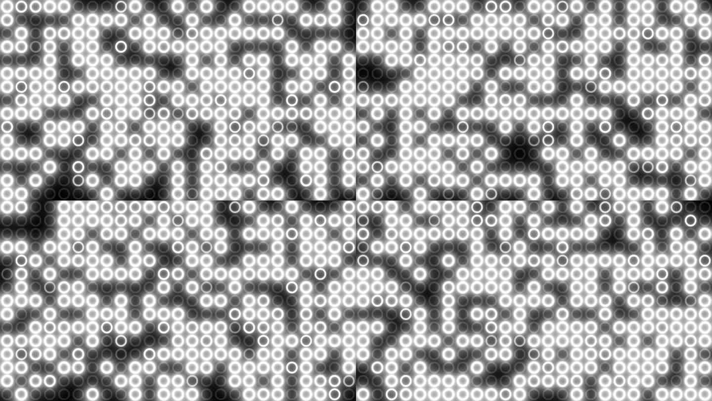 4K黑白阵列灯管点阵灯光闪烁无缝循环