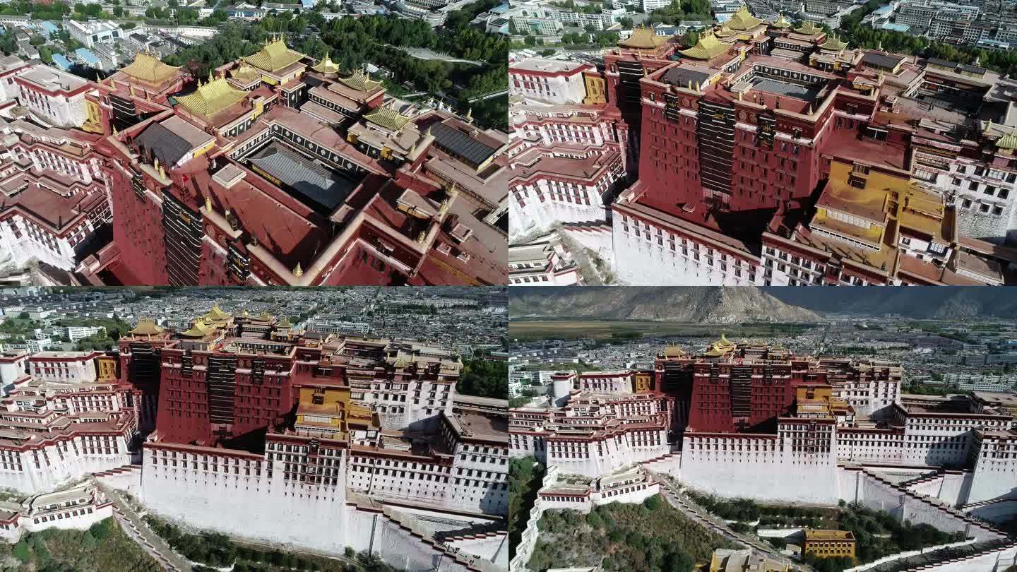 西藏拉萨航拍布达拉宫航拍