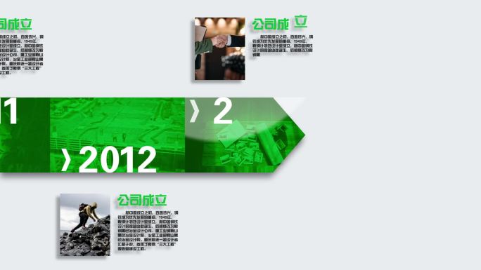 【AE模板】绿色企业历程公司时间线
