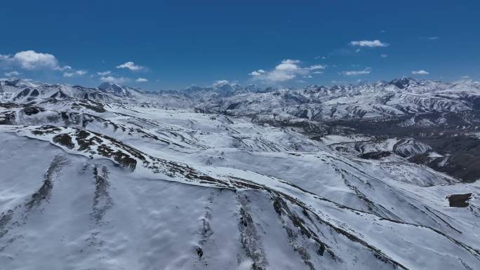 西藏日喀则吉隆县雪山群大片雪山群