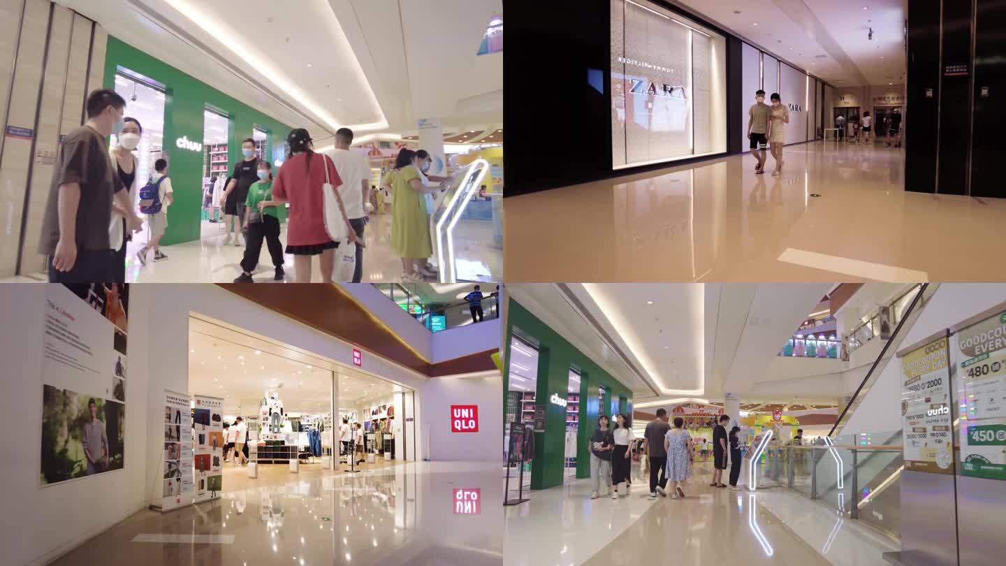 商场逛街购物人群人流空镜头视频素材40