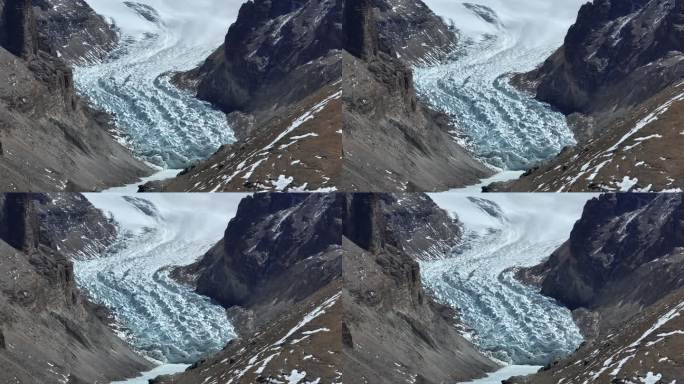曲登尼玛冰川航拍