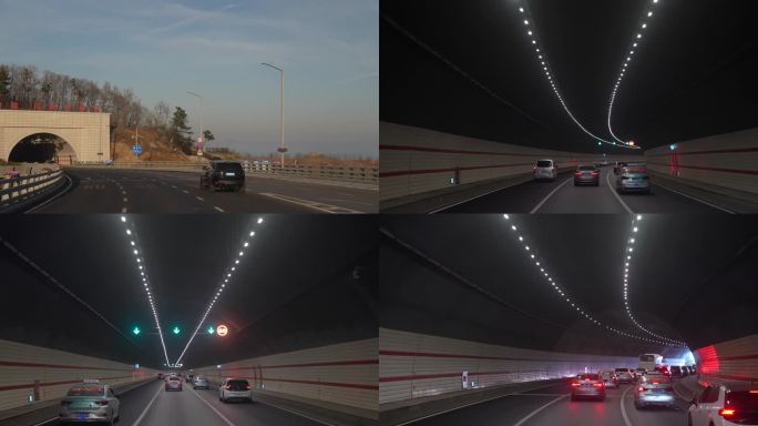 4K拍摄道路交通车流隧道