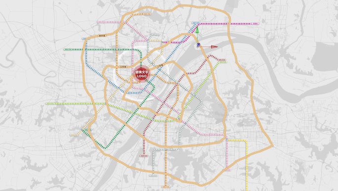 武汉城市地铁路网区位图