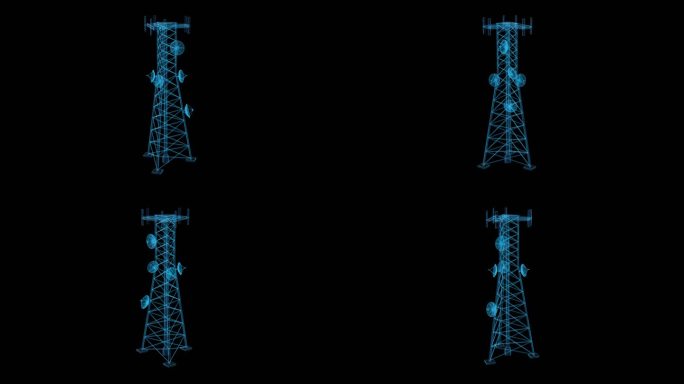 雷达信号塔三维线框