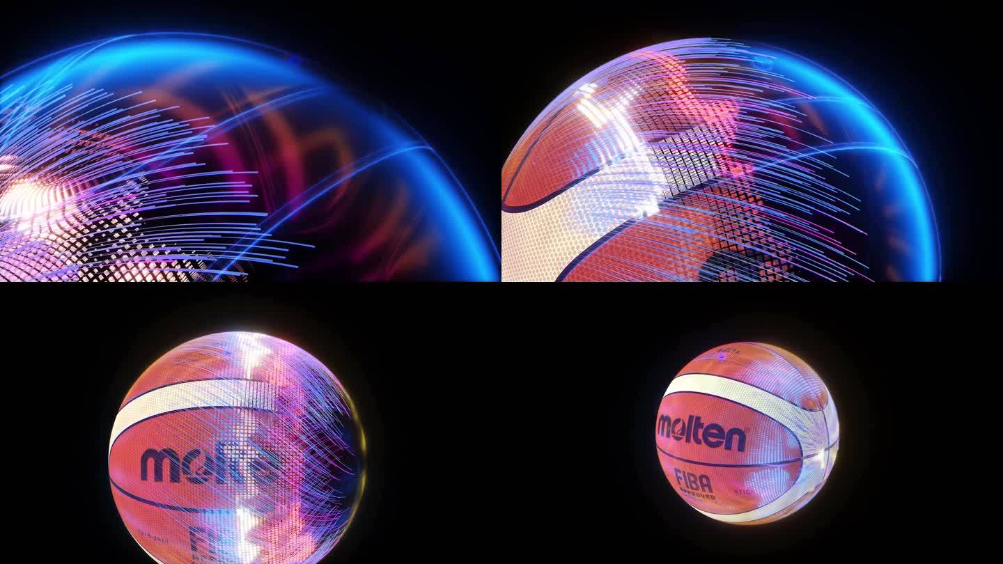 篮球科技线条扫光