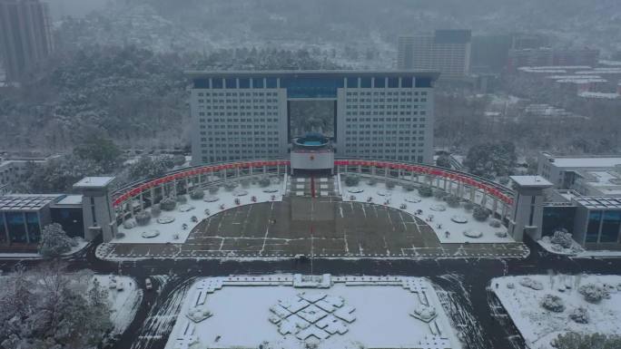湖南湘西吉首市乾州、高新区雪景