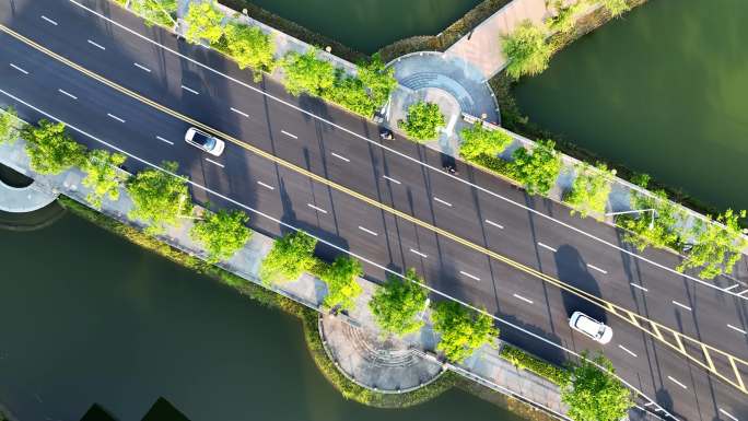 航拍杭州滨江城市建设 交通 景观