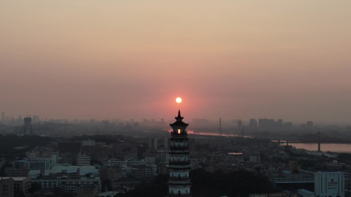 航拍东莞榴花公园