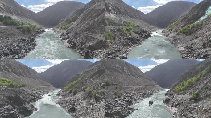 航拍西藏阿里地区大峡谷