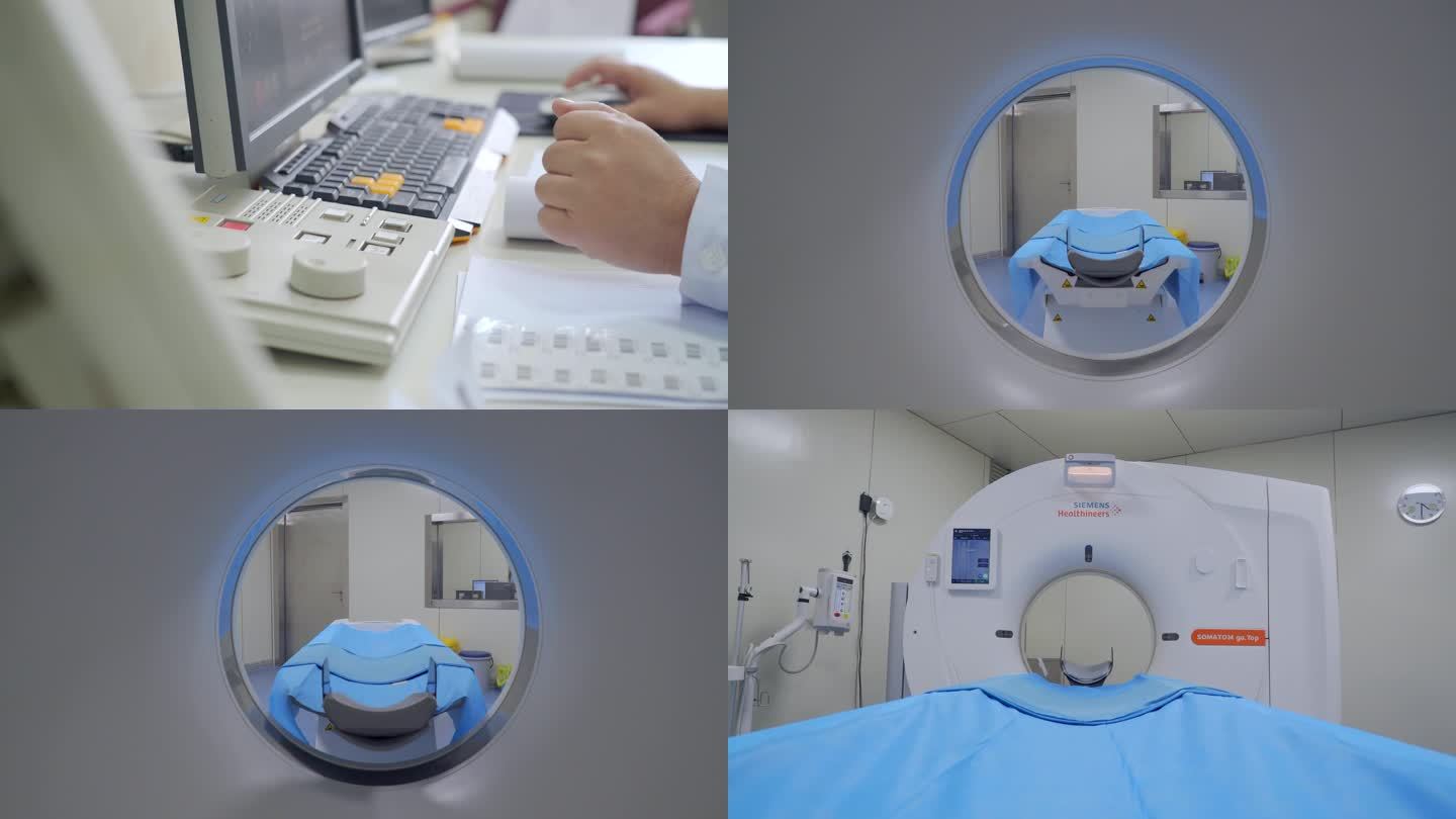 医院医疗设备64排CT空镜4k素材
