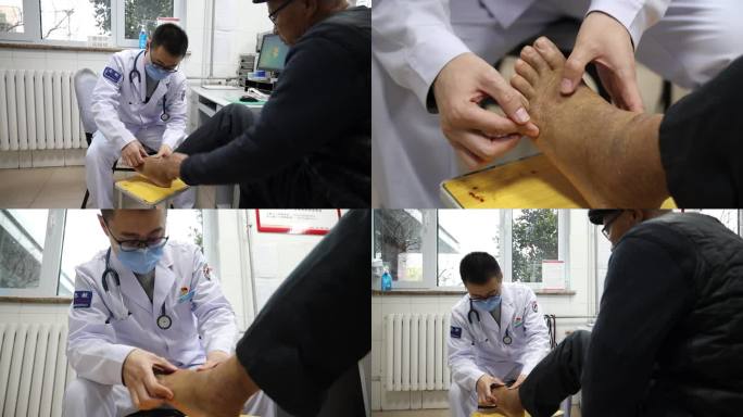 医生诊疗脚伤