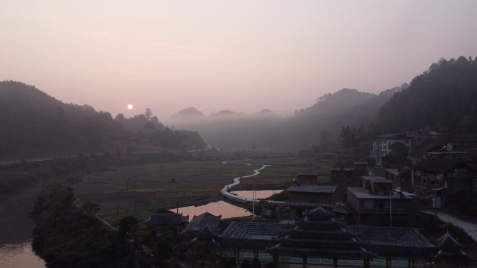 石磊古寨 清晨