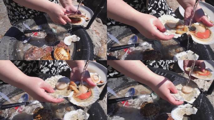 海鲜清洗处理扇贝鲍鱼生蚝 (2)