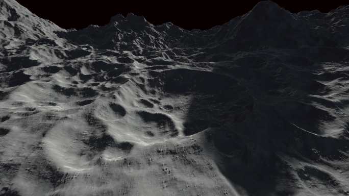 4k月球表面陨石坑旋转着陆②